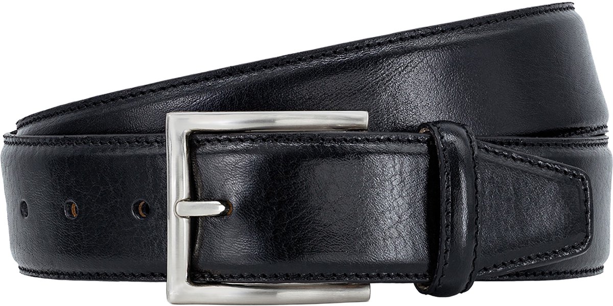 LINDENMANN leren heren riem - zwart