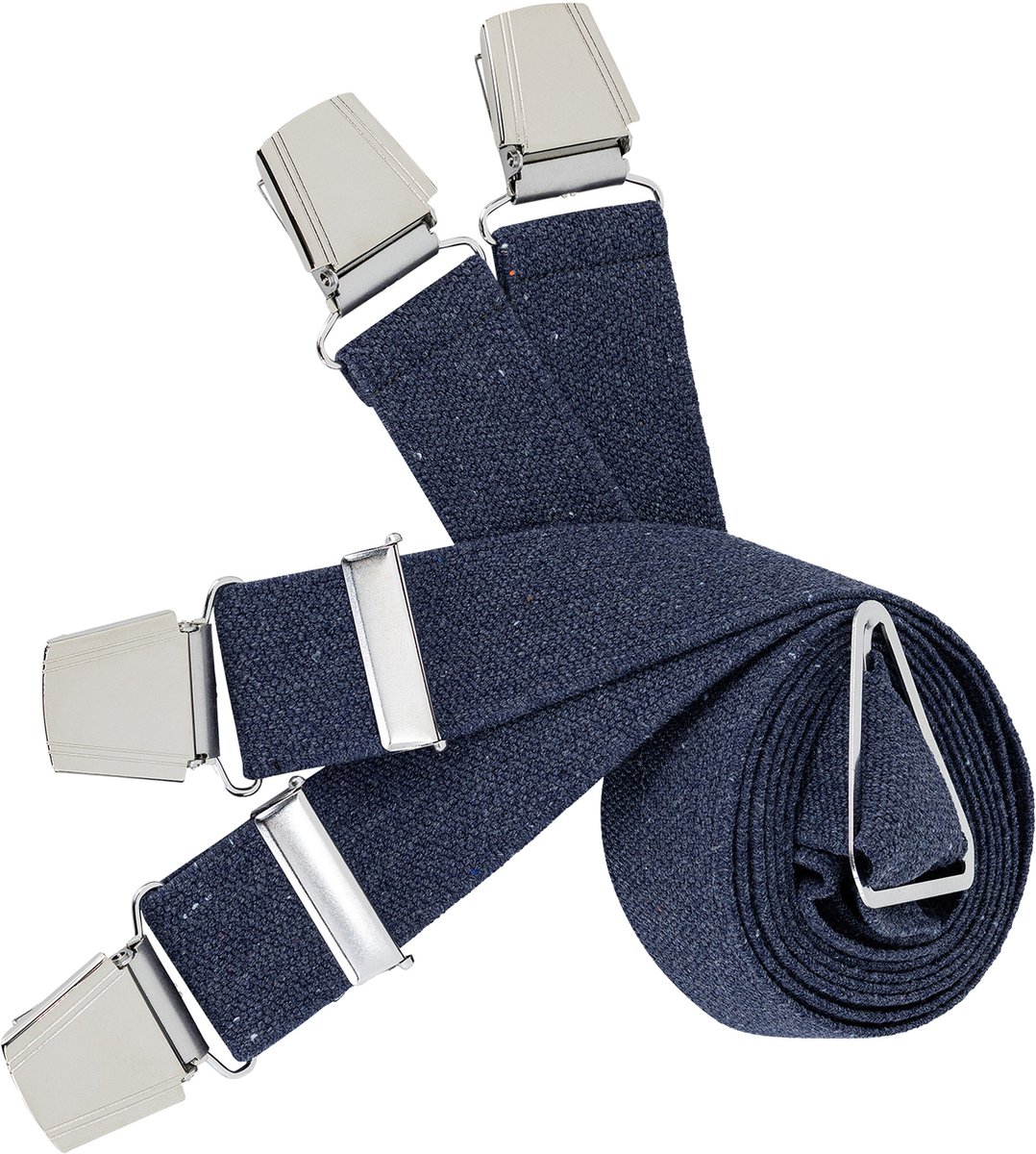 LINDENMANN heren bretels met extra sterke clips X-vorm - marine