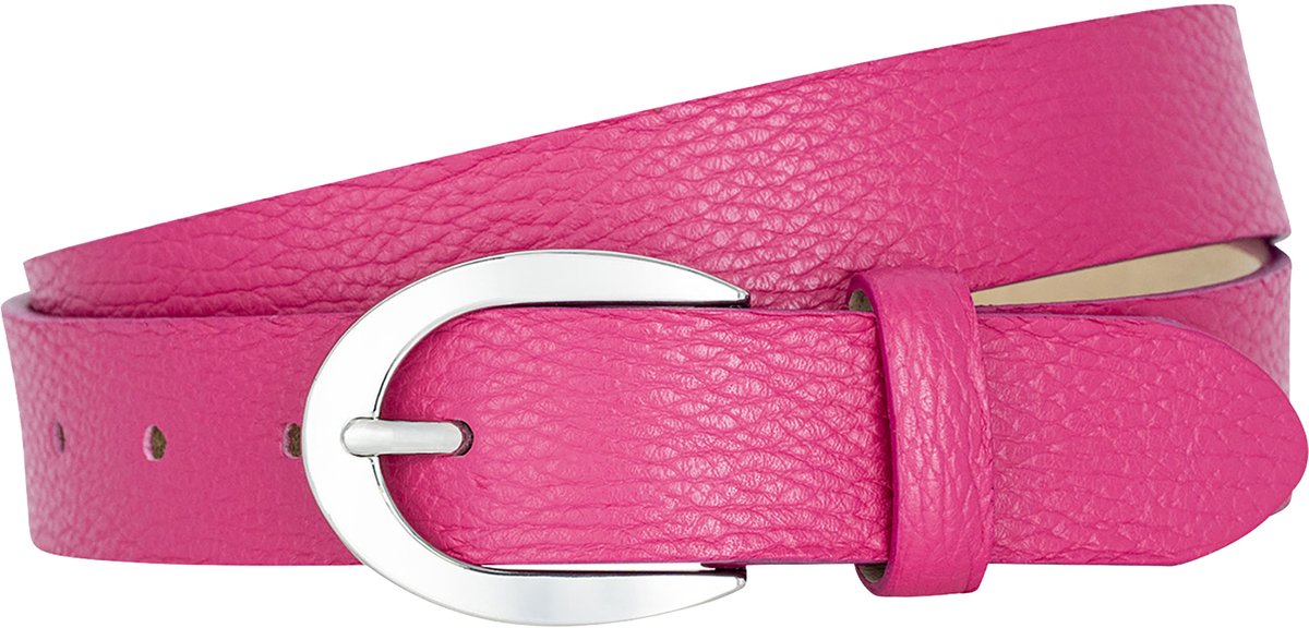 LINDENMANN dames leren riem - fuchsia