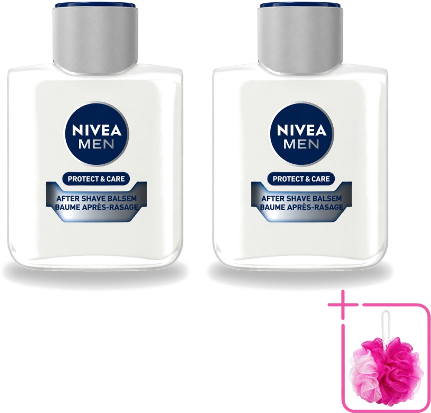 2 x Nivea - Men - Protect & Care Aftershave Balsem - Balm - 100 ml - Bulkverpakking - Aftershave balsem - Douchemop - Huid verzorging