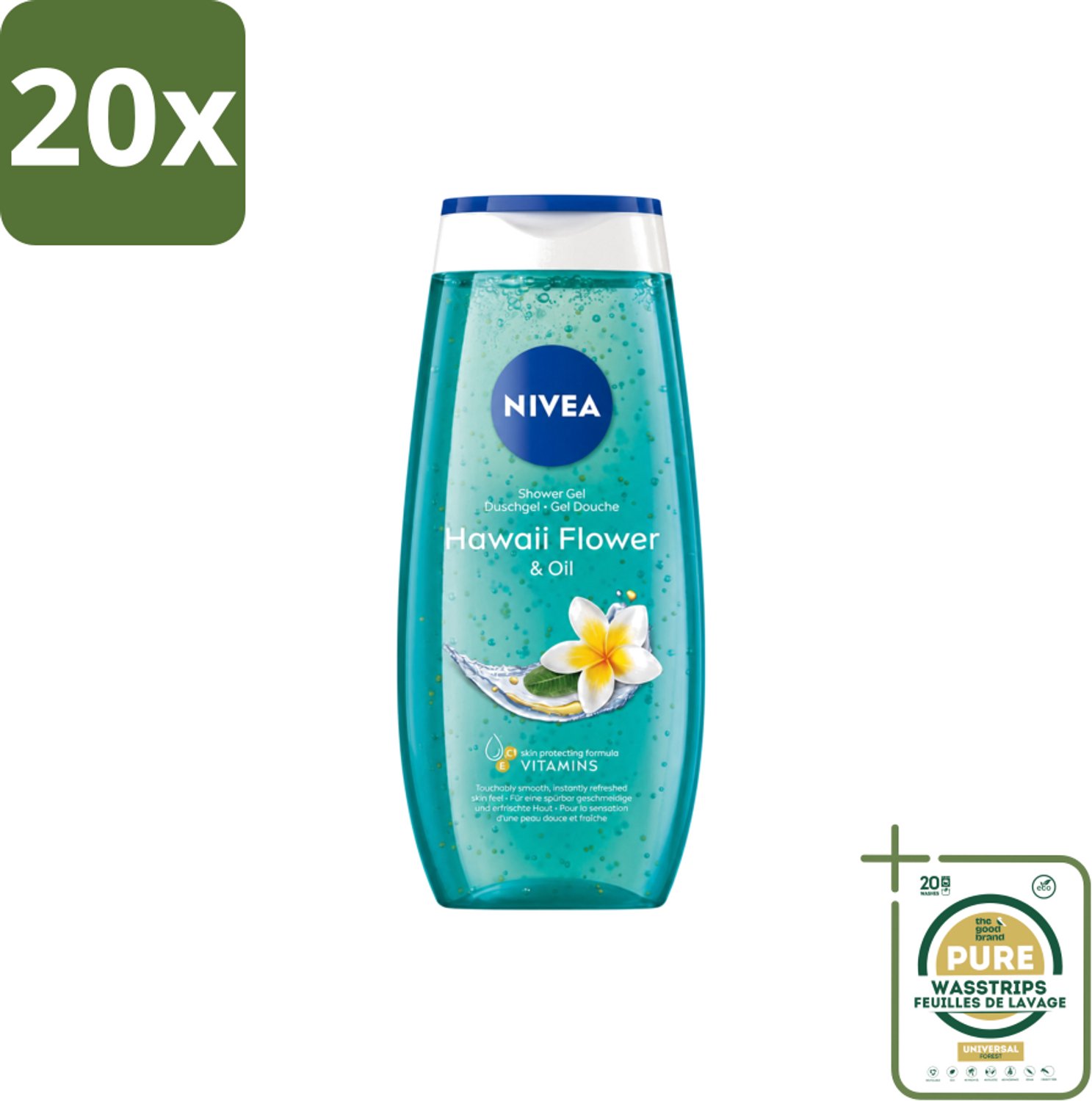 20 x Nivea – Douchegel – Hawaii Flower & Oil – 250 ml - Wasstrips - Douchegel Hawaii - Douchegel Hawaii Flower - Douchegel Hawaii Oil - Douchegel Hawaii Flower Oil - Douchegel Hawaii Geur