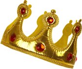 WELLY INTERNATIONAL - Soepele goudkleurige kroon voor volwassenen - Hoeden > Overige