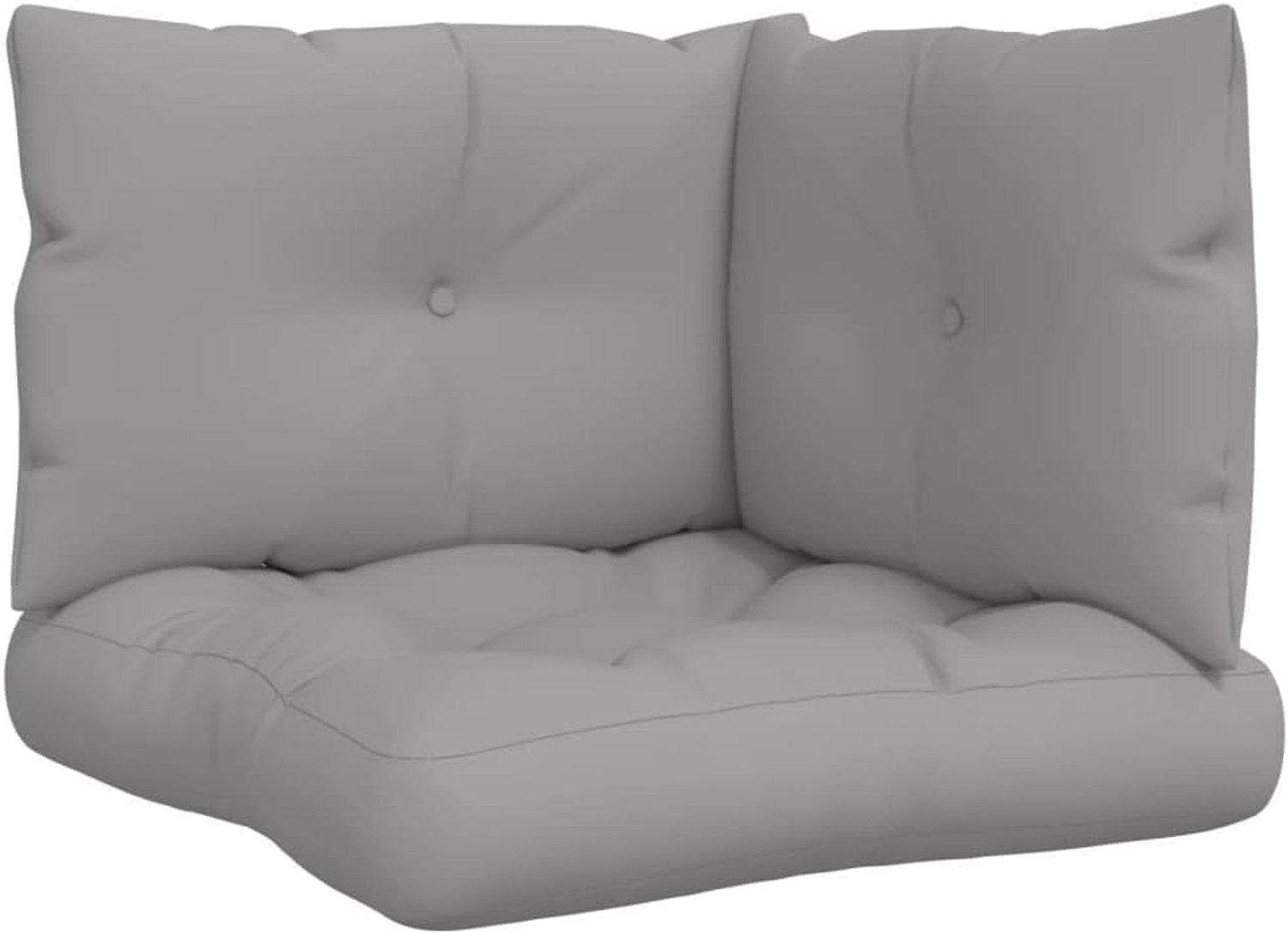 3-delig. Grijs van polyester, waterdicht outdoor zitkussen met holle vezelvulling voor tuinmeubelen, bank en kruk