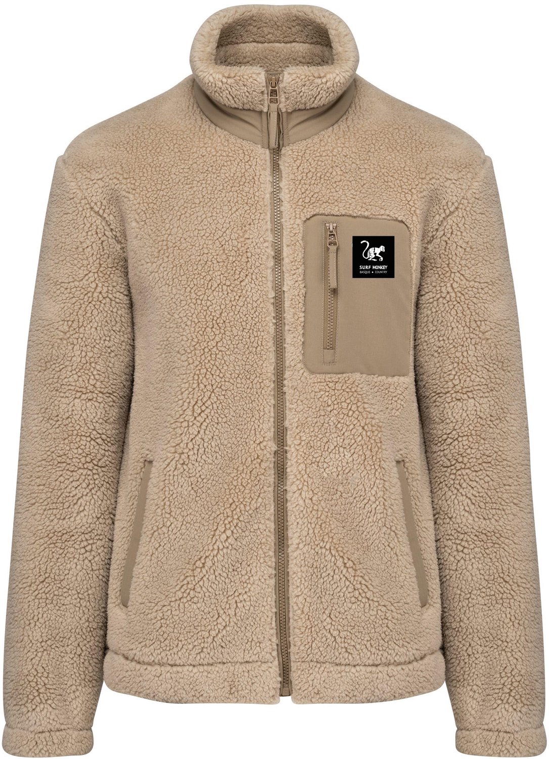 Sherpa fleecejack - Klassieke pasvorm / Gerecycled (beige - S)
