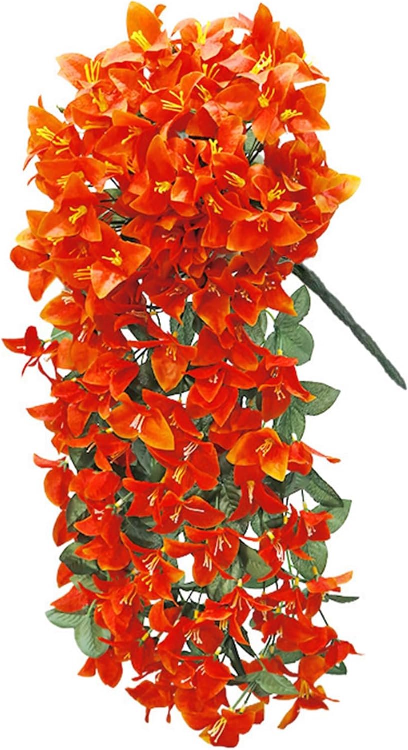 Kunstbloemen herfst 60 cm - Bougainvillea - Intens oranje - Perfect voor decoratie - Homevero