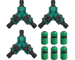 Y-distributeur voor tuinslangen met 6 aansluitingen van 1/2 inch - Ideaal voor tuinirrigatie, waterbesparing en multifunctioneel gebruik