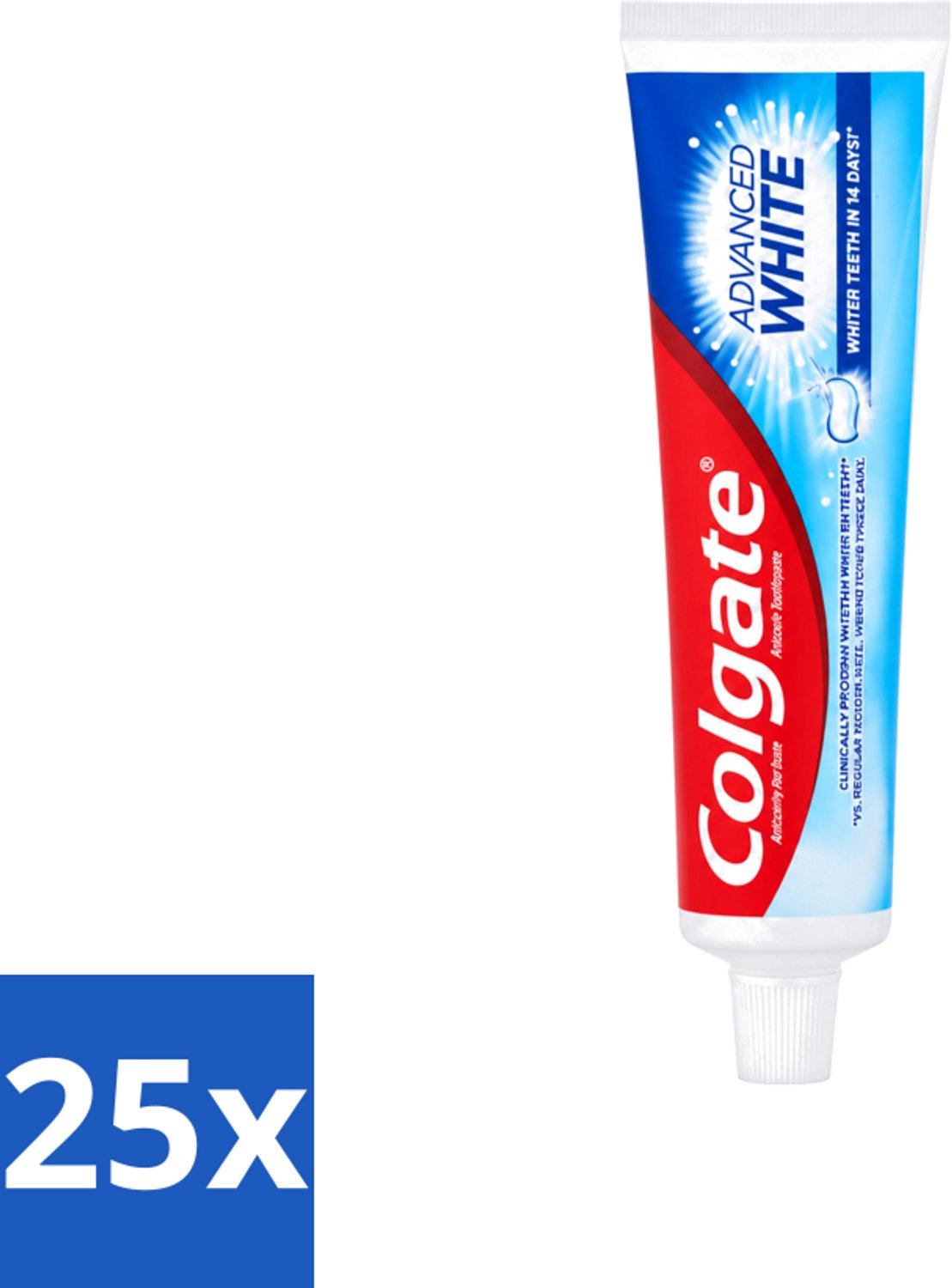 25 x Colgate - Advanced White - Tandpasta - 100ml - Voordeelverpakking - 25 stuks