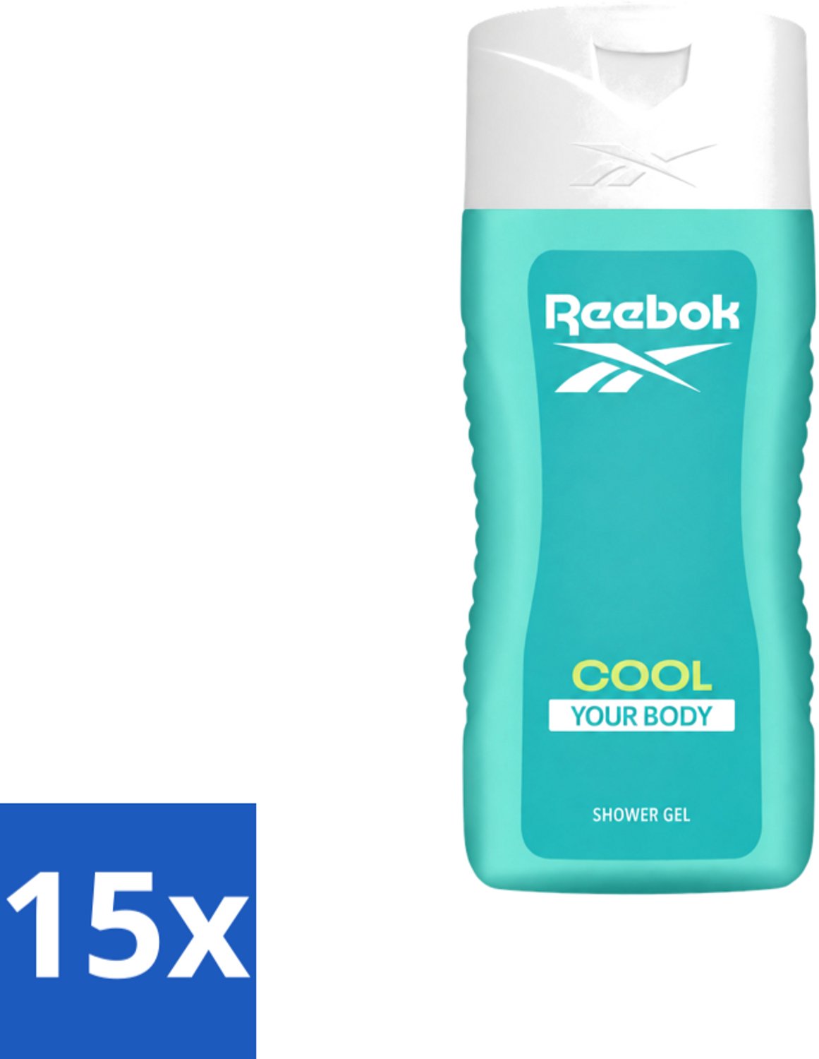 15 x Reebok - Cool Your Body - Douchegel - 400 ml - Voordeelverpakking - 15 stuks