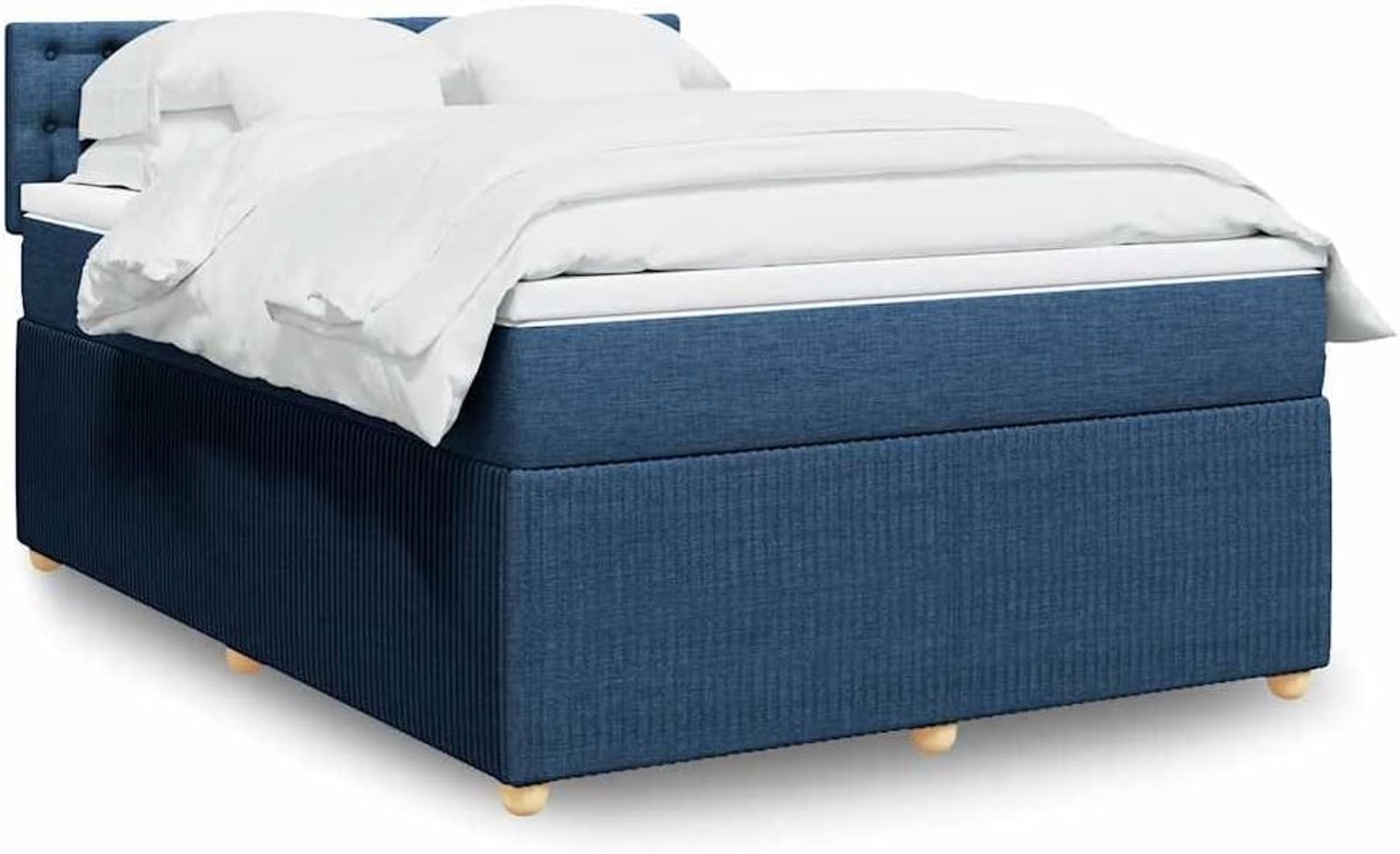 Pocketvering boxspring 140x190 cm blauw
