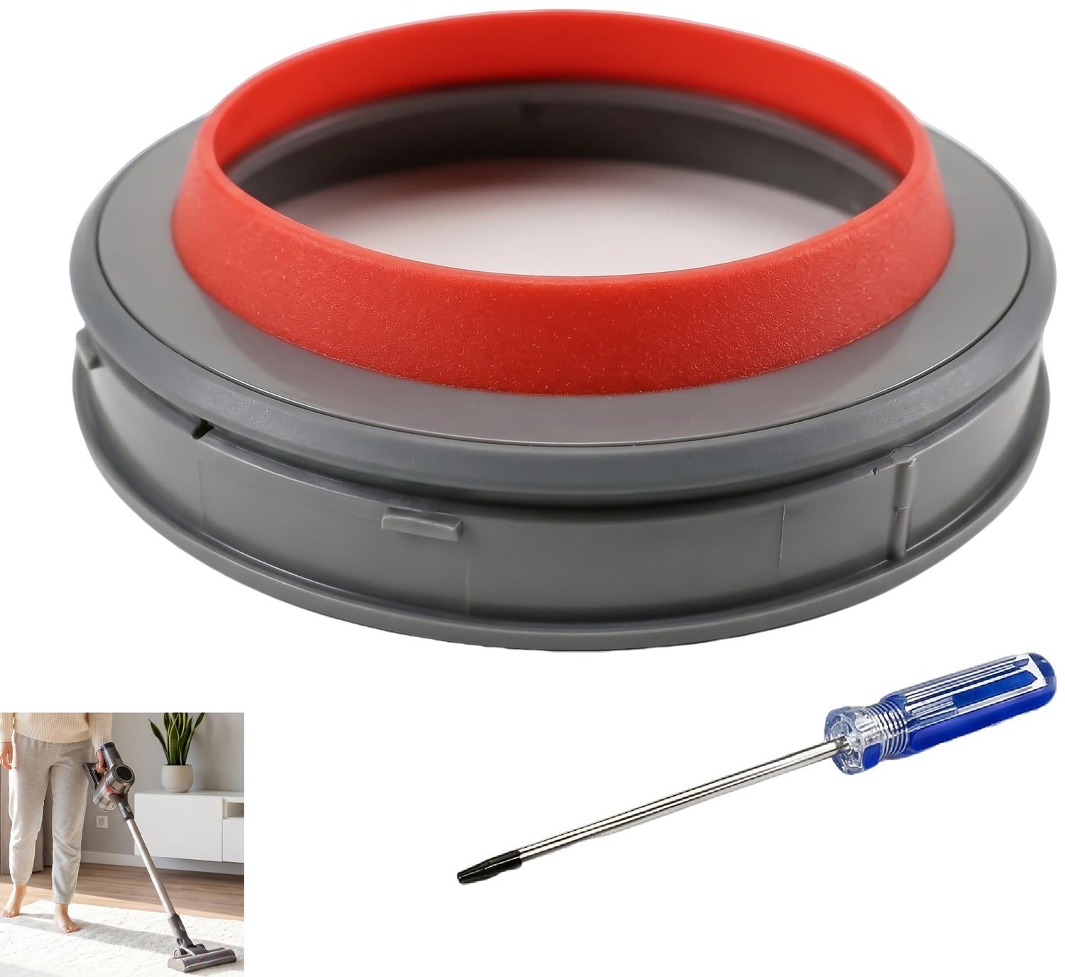Set van 2 Vervangingsringen voor Dyson V10 en V12 Stofzuigers