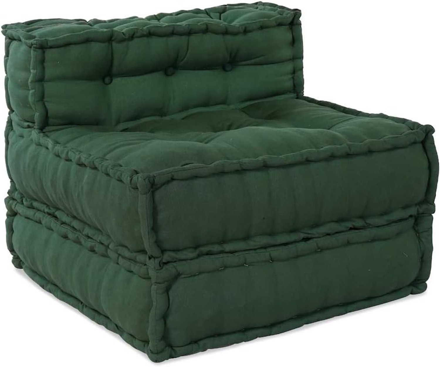 Bankelement groen 70x70x54 cm stof