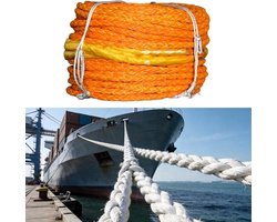 Boot Ankertouw - Meertouw Sleepkabel - Zware schepen afmeren - UHMWPE-materiaal - 30 mm 50 Ton - Wit of Oranje