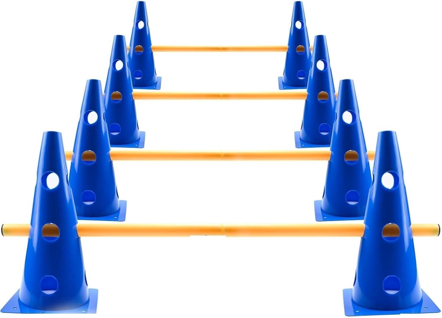 Agility Set voor Honden en Kinderen, 10 Obstakels voor Sporttraining, Ideaal voor Hondentraining en Spelletjes, Blauw, 32 cm