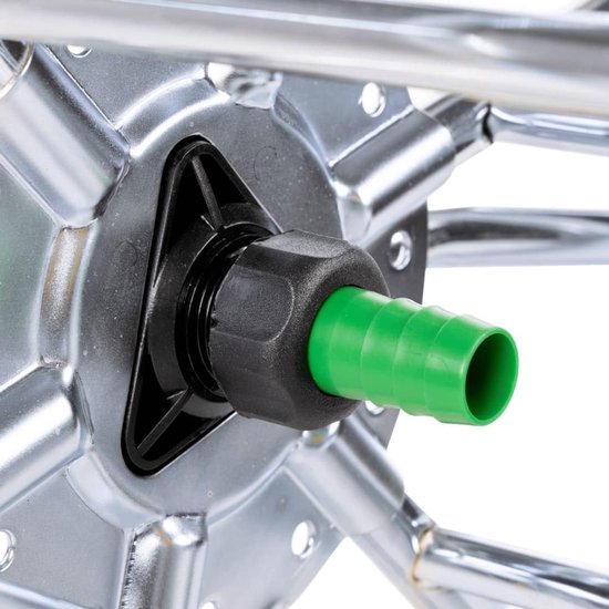 Slangwagen voor 80 m 3/4 inch tuinslang van verzinkt staal, slanghaspel met wielen voor tuin, knikvrije irrigatie, stabiel en duurzaam — afbeelding 5