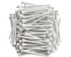 Witte houten golf tees 100 stuks – golf tees 3-1/8 inch – gladde afwerking – duurzame houten tee – traditionele golf tee – accessoires voor golf – geschikt voor training en golfspel