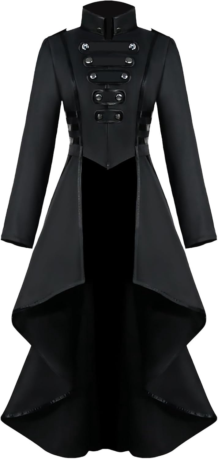 Damesjas, gothic, vintage, victoriaans paleis, Halloween, middeleeuws kostuum, carnaval, party, cosplay kleding