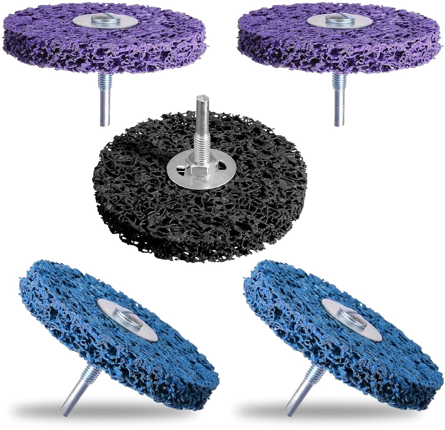 Schoonmaakdiscs 100 mm - Grof - Voor het verwijderen van verf en roest - Set van 5 - Homevero