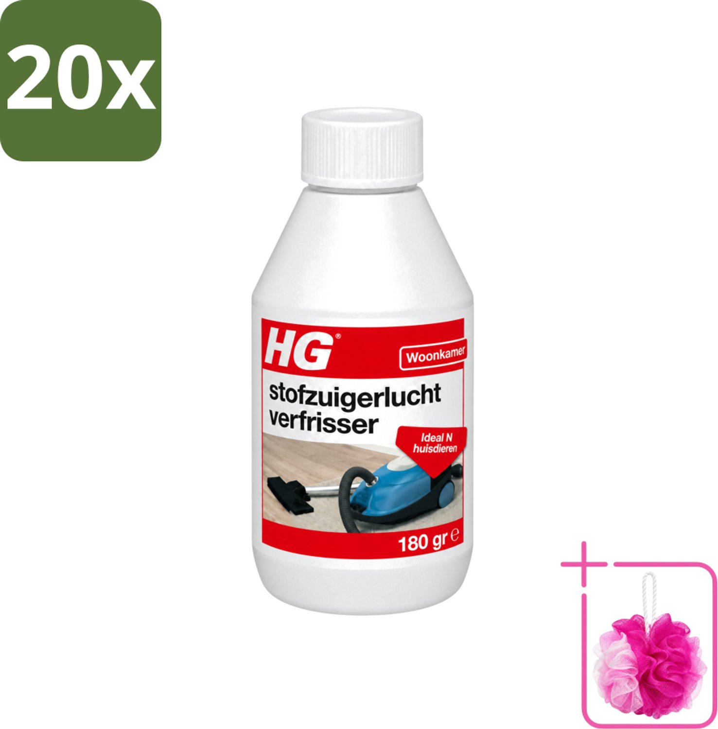 20 x HG - Stofzuigerlucht Verfrisser - Frisse Geur tijdens Stofzuigen - 180 g - Bulkverpakking - Stofzuiger geur - Douchemop - Stofzuiger lucht verfrisser