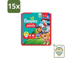 15 x Pampers – Luierbroekjes – Baby Dry Pants Paw Patrol Maat 4 – 25 Luiers - Wasstrips - Baby Luier - Luierbroek - Droge Luier - Luier Voor Baby - Luier Broek