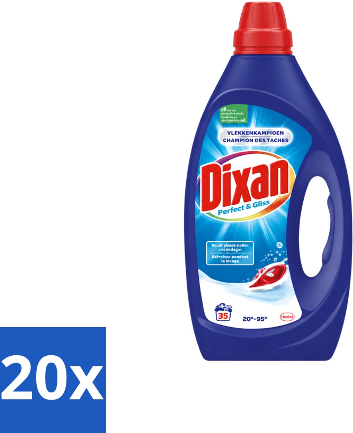 20 x Dixan – Vloeibaar Wasmiddel – Perfect & Gliss – 1750 ml - Voordeelverpakking - 20 stuks
