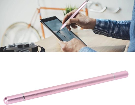 2-in-1 Styluspennen, Nauwkeurige Bediening Smart Touch-pen, Universele Capacitieve Stylus Met Vezeltip voor Mobiele Telefoon-tablet-aanraakapparaten 160 Mm(roze) — afbeelding 4