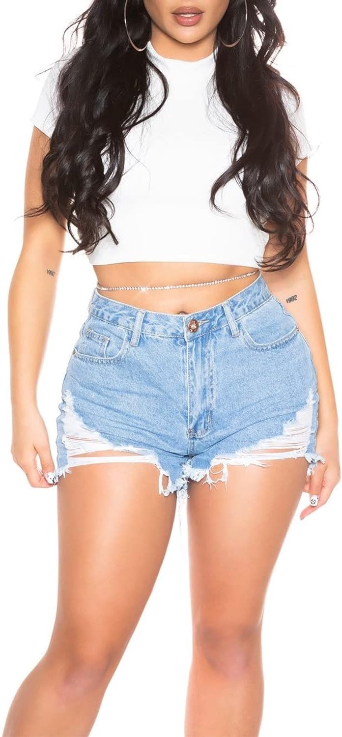 Turtle neck crop top met veters, wit, Eén maat