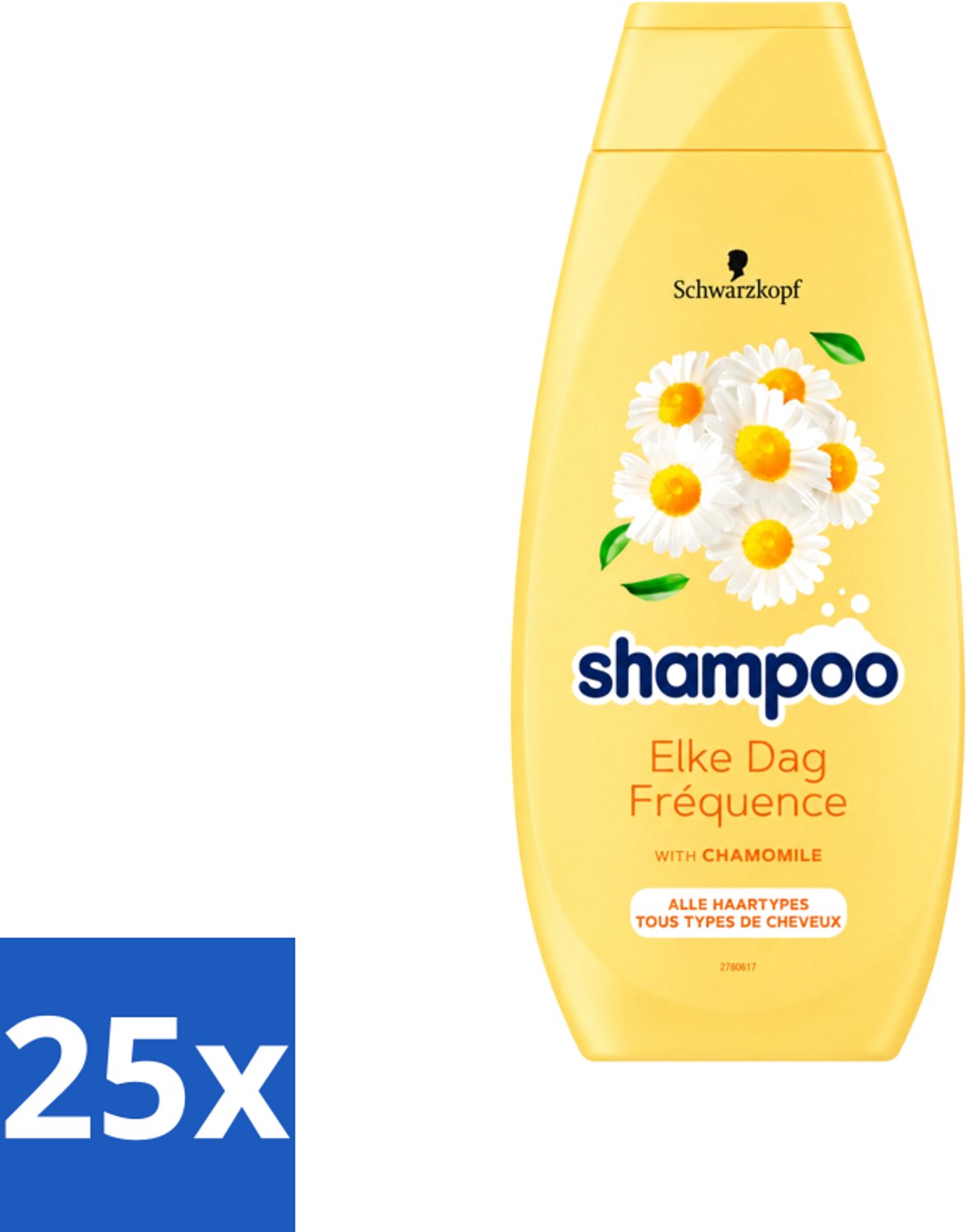 25 x Schwarzkopf - Shampoo - Elke dag - Kamille - Alle types haar - 400 ml - Voordeelverpakking - 25 stuks