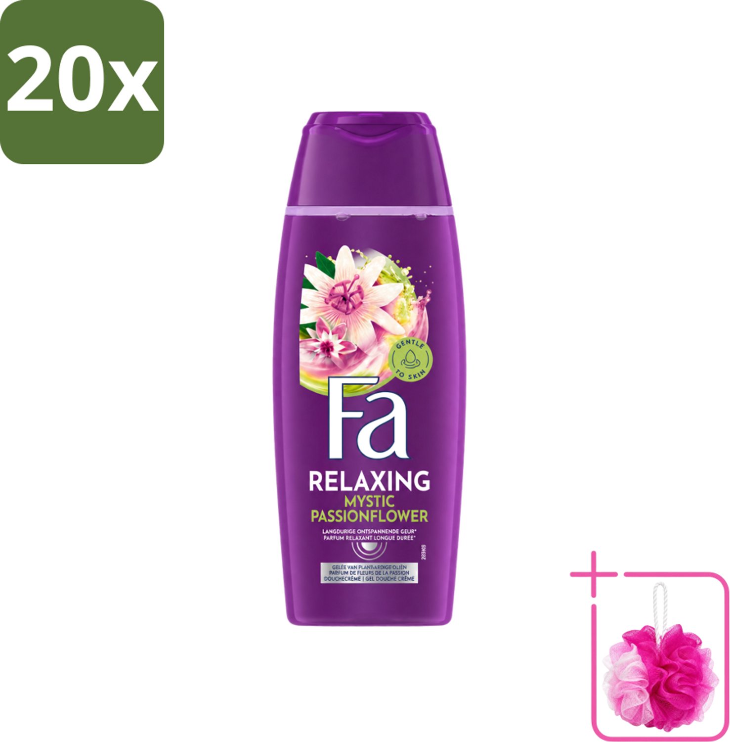 20 x Fa – Douchegel – Mystic Moments Shea Butter & Passion Flower – 250 ml - Bulkverpakking - Douchegel - Douchemop - Shea butter