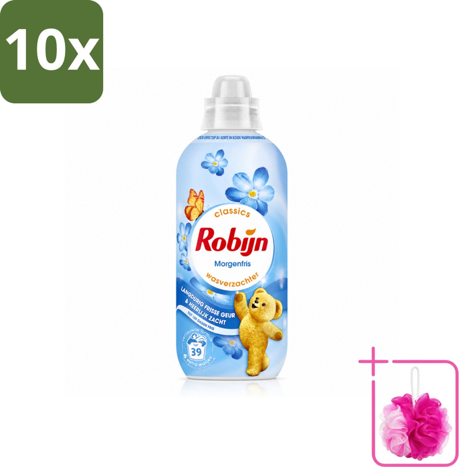 10 x Robijn – Wasverzachter – Morgenfris – 780 ml - Bulkverpakking - Wasverzachter - Douchemop - Wasgeur