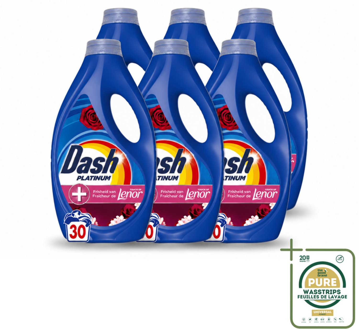 6 x Dash – Wasmiddel – Jasmin & Rose de Mai – 1350 ml - Wasstrips - Wasmiddel - Wasmiddel Voor Gekleurde Was - Wasmiddel Met Jasmin En Roos - Wasmiddel Met Frisse Geur - Wasmiddel Voor Vlekken