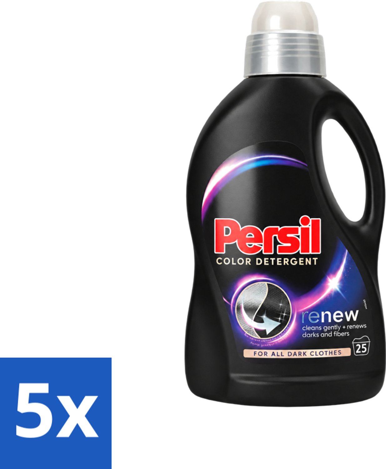 5 x Persil Color Detergent - Vloeibaar Wasmiddel - Donkere Was - 25 Wasbeurten - Voordeelverpakking - 5 stuks