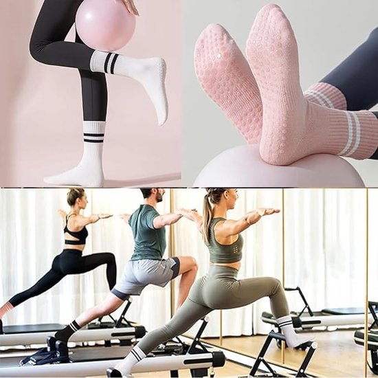 3 Paar Antislip Sokken Dames - Yoga, Pilates, Ballet — afbeelding 5