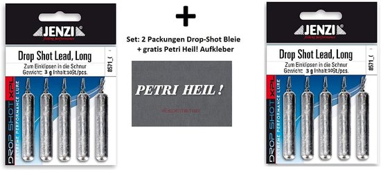 Set van 2 Druppel Loodgewichten Lang 3g - Visgerei — afbeelding 2