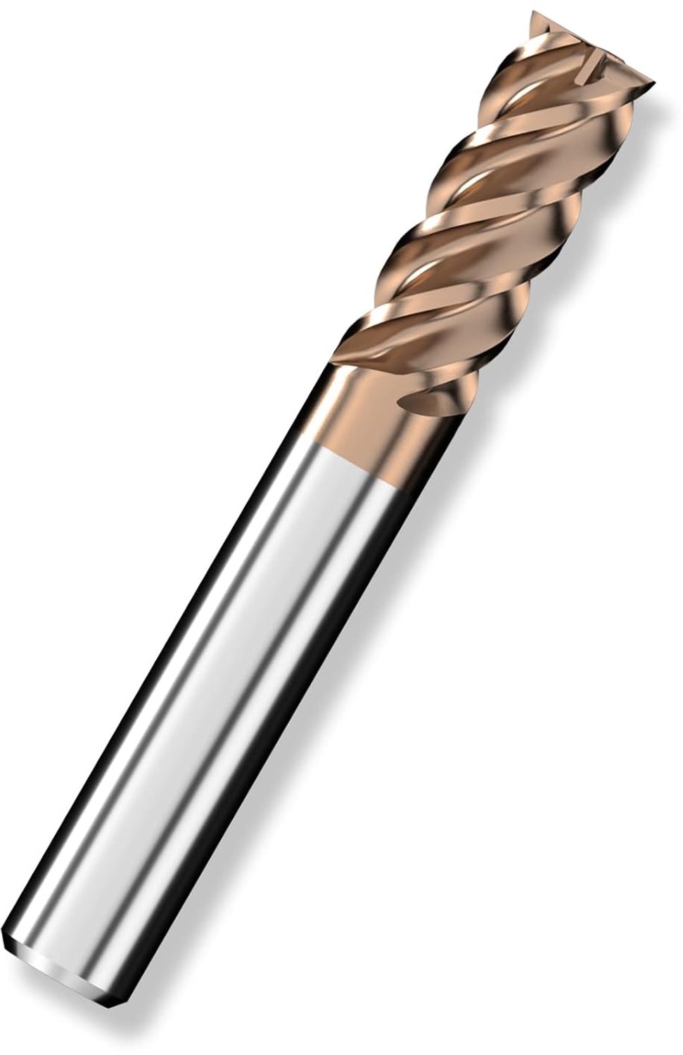 1 stuk hardmetalen schachtfrees, 8 mm vierkante frees, AlTiN-gecoat, 4 messen CNC spiraal-hardmetalen boren, lemmetlengte 20 mm x totale lengte 60 mm x schachtdiameter 8 mm, voor metaal en hout