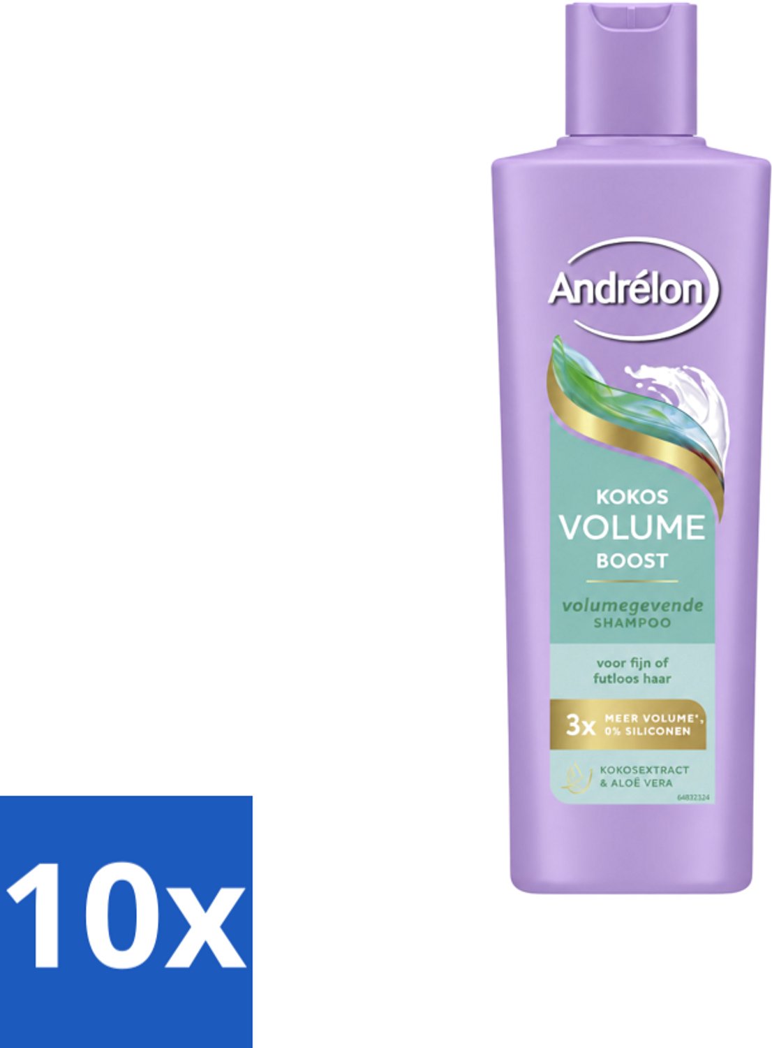 10 x Andrélon – Shampoo – Volume Boost – 250 ml - Voordeelverpakking - 10 stuks