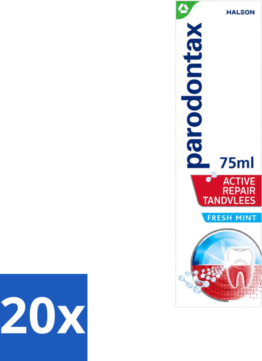 20 x Parodontax – Tandpasta – Active Repair Fresh Mint – 75 ml - Voordeelverpakking - 20 stuks