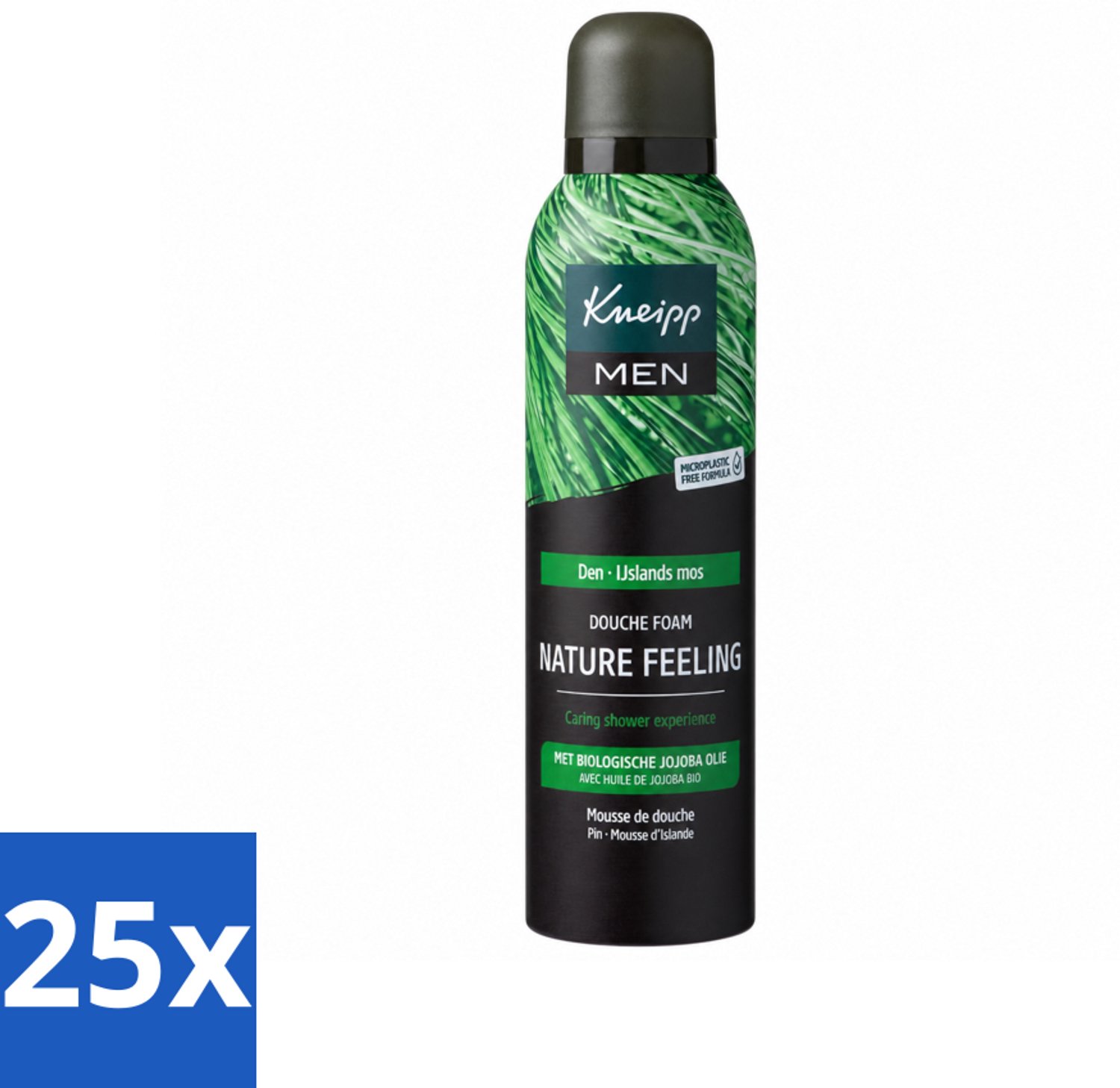 25 x Kneipp – Men Nature Feeling – Douche Foam – Frisse Dennengeur – 200 ml - Voordeelverpakking - 25 stuks