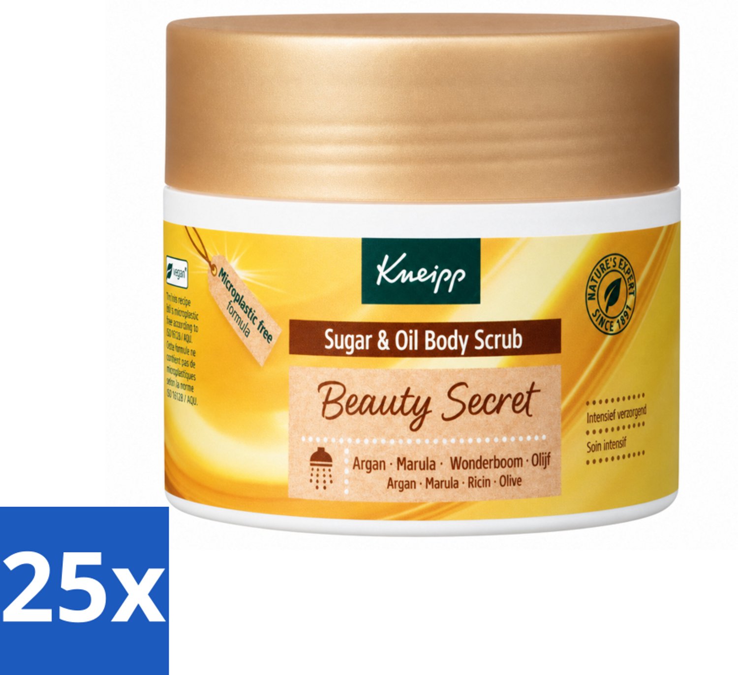 25 x Kneipp - Body scrub - Sugar & Oil - Beauty Secret - 200 ml - Voordeelverpakking - 25 stuks