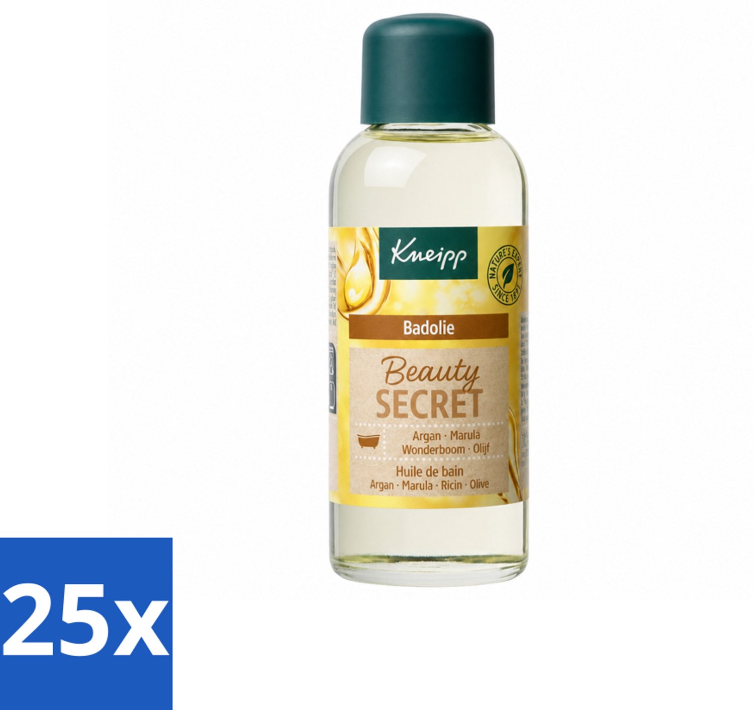 25 x Kneipp - Badolie - Beauty Secret - Voor alle huidtypen - 100 ml - Voordeelverpakking - 25 stuks
