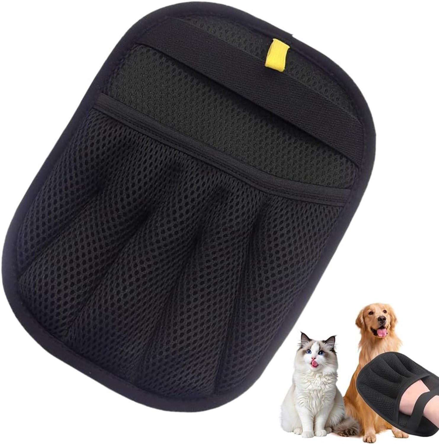 Handschoenen voor honden, 1 paar dierenhaarverwijderingshandschoenen, zwart, herbruikbaar, geschikt voor katten en honden, kleding, meubels en banken.
