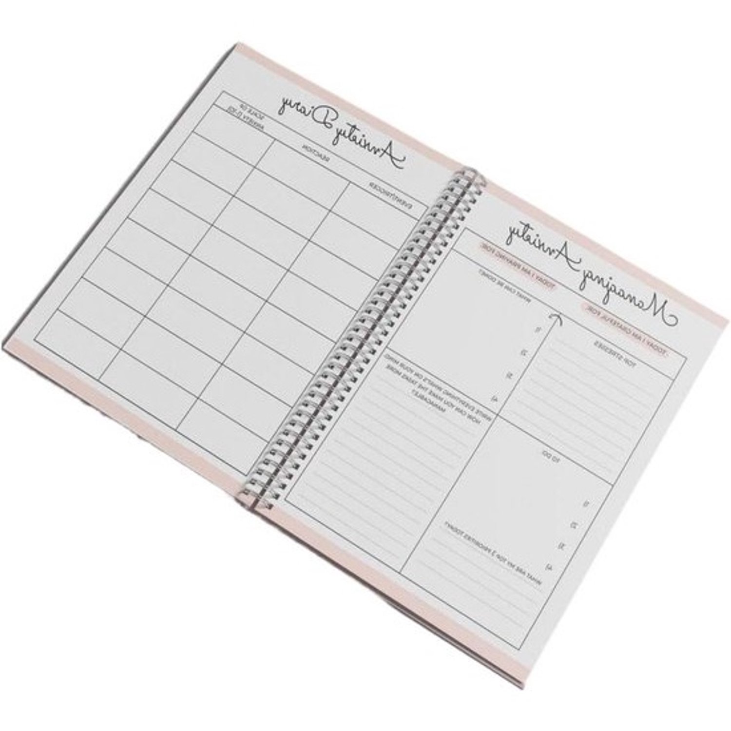 Dagboek met aanwijzingen - Gewoontetracker - Persoonlijke groei - Geestelijke gezondheid - 14 x 21 cm - Uniek kenmerk