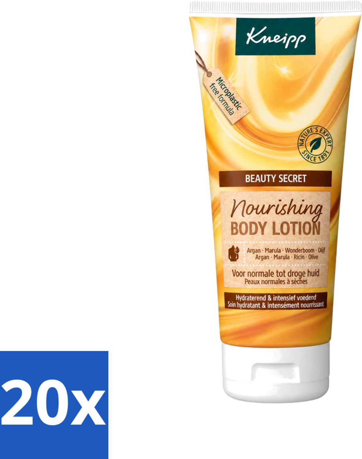 20 x Kneipp - Body lotion - Beauty Secret - Voor normale tot droge huid - 200 ml - Voordeelverpakking - 20 stuks