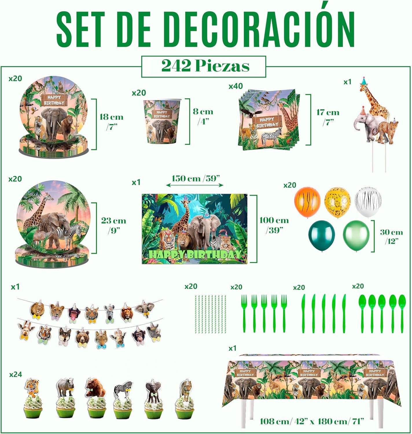 Serveerserviesset (jungle 2)