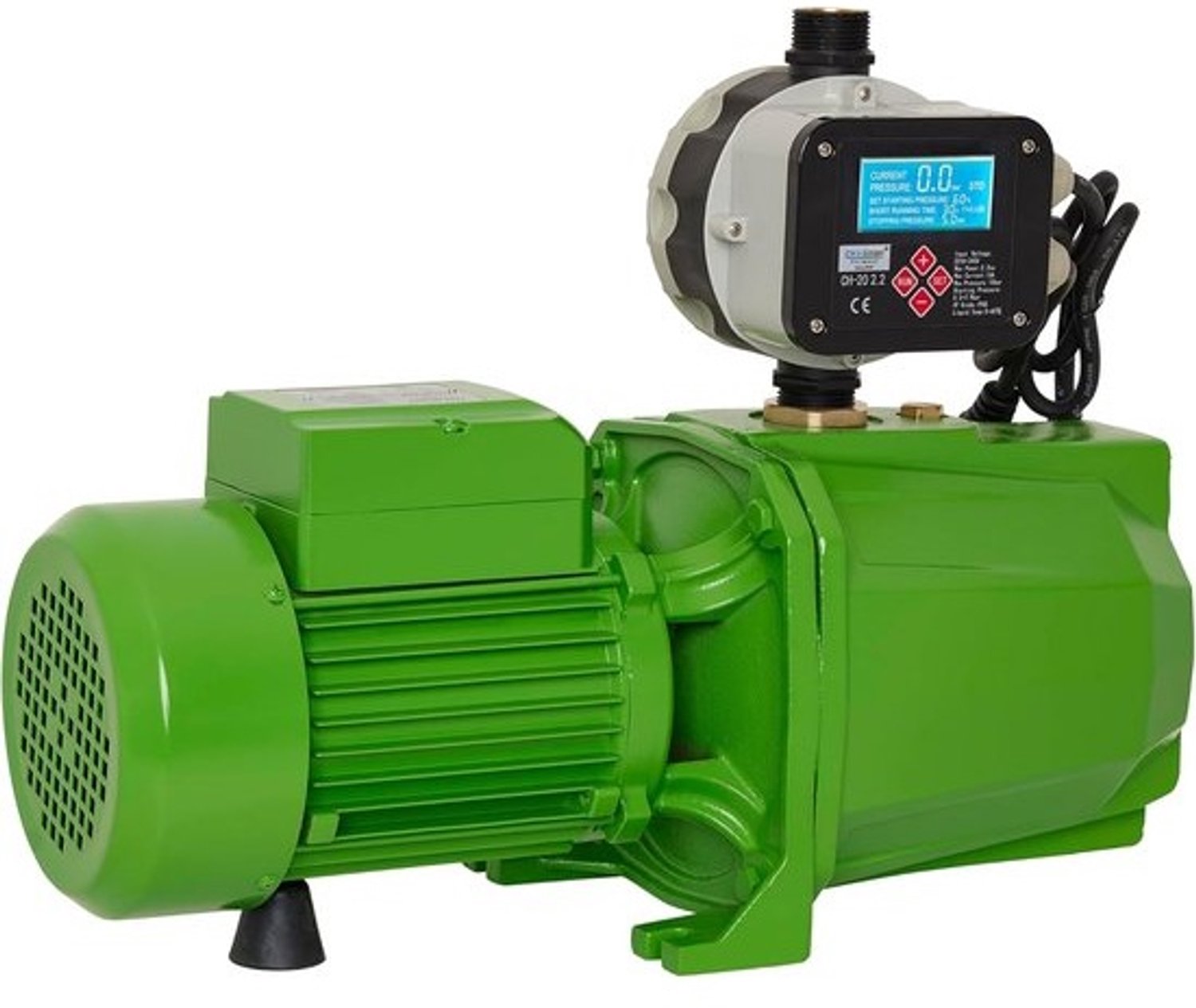 Tuinpomp met drukschakelaar - Zelfaanzuigende waterpomp - Water verplaatsen - Krachtige motor van 15 kW - 6000 liter per uur - Groen