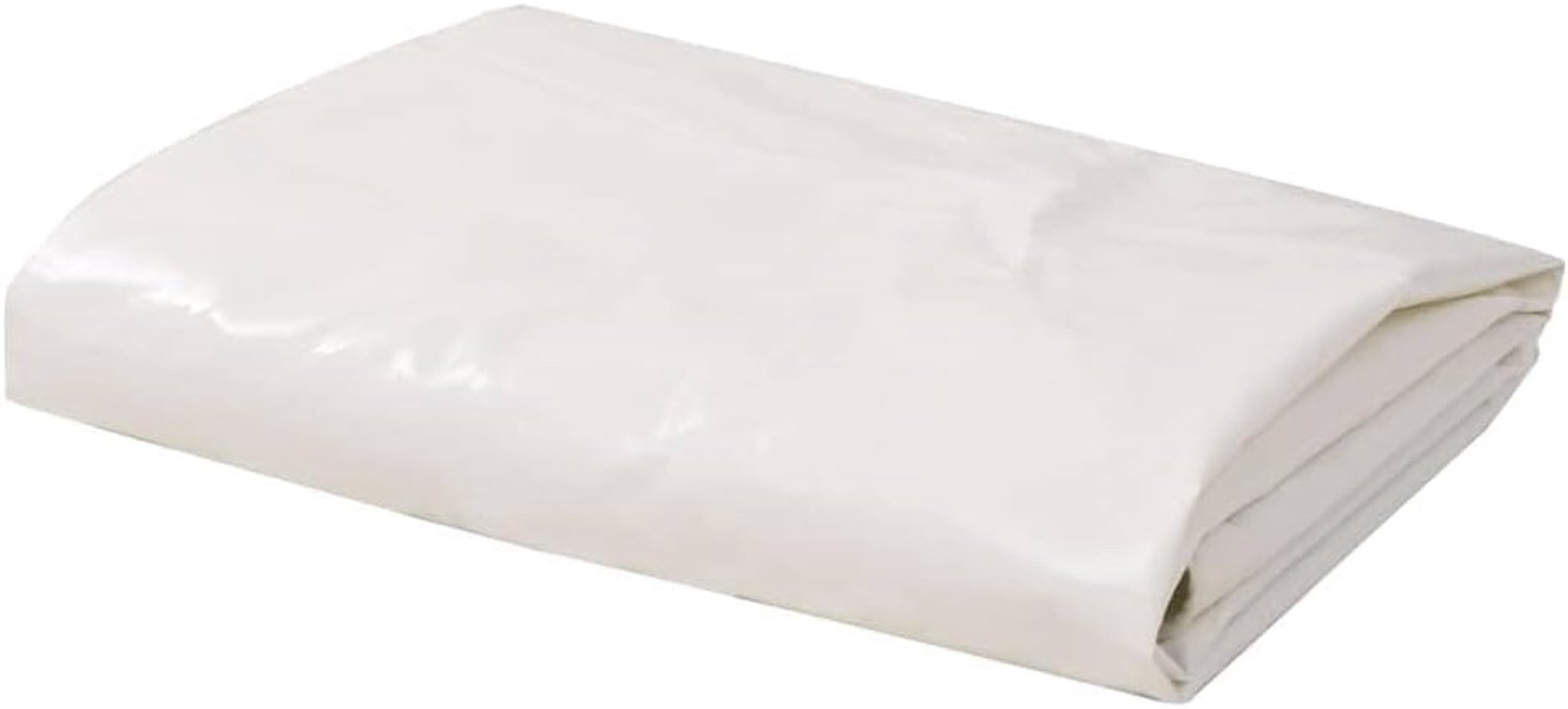 650 g/m², 3 x 4 m, wit, scheurvast weefsel met pvc-coating, duurzaam beschermend zeil met metalen ogen, voor tuin, aanhanger en buiten