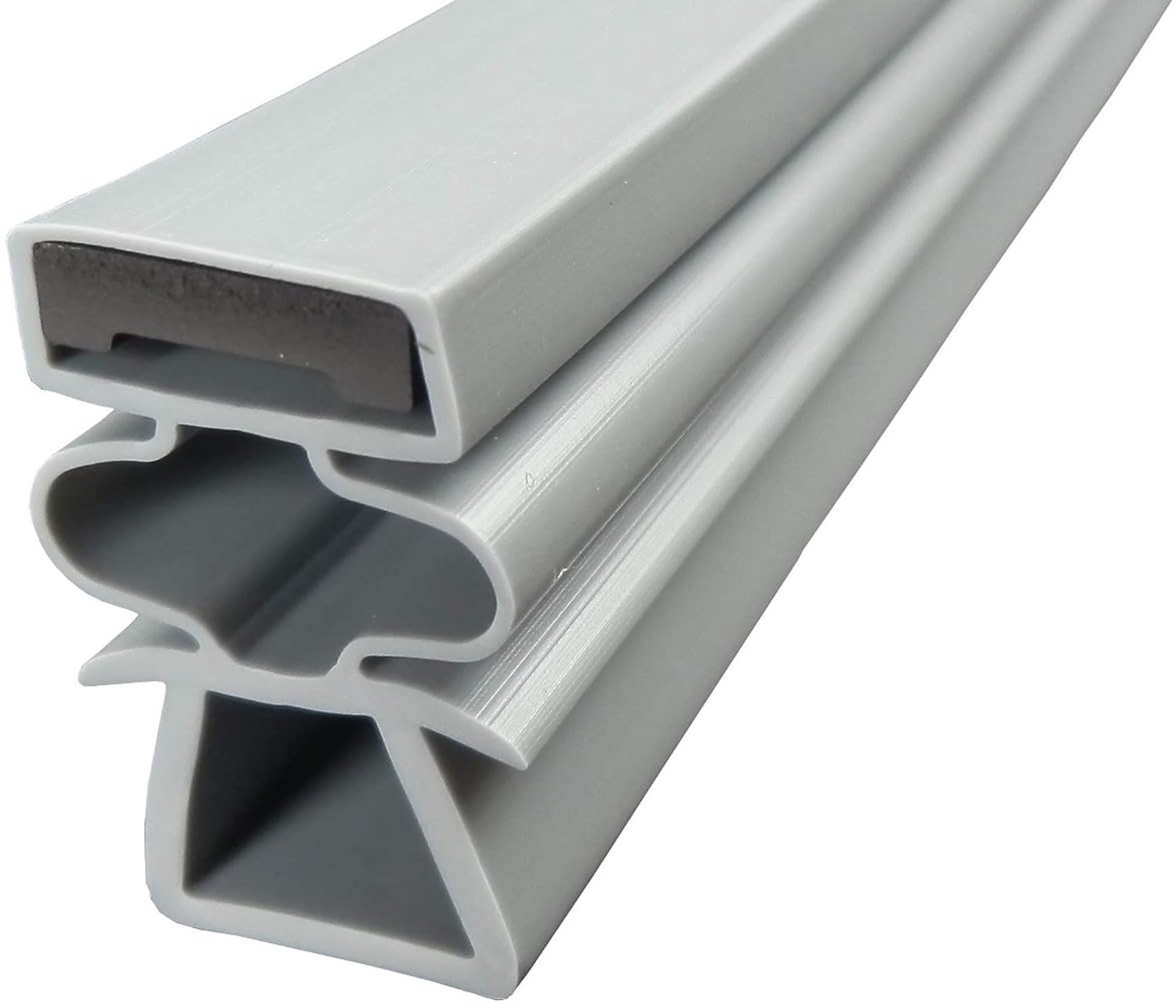 Magneetafdichting profiel groot P - 2000mm incl. magneetband - kleur: grijs (koelkastafdichting)