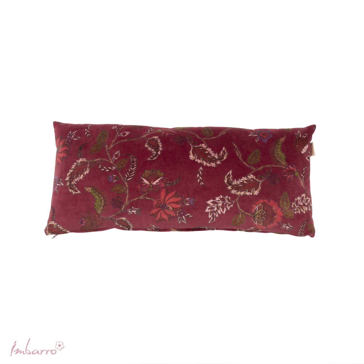 Imbarro Home & Fashion Imbarro - Sierkussen - Kussen - Anima - Burgundy - 30x70cm - Katoen Velvet - Handgeweven