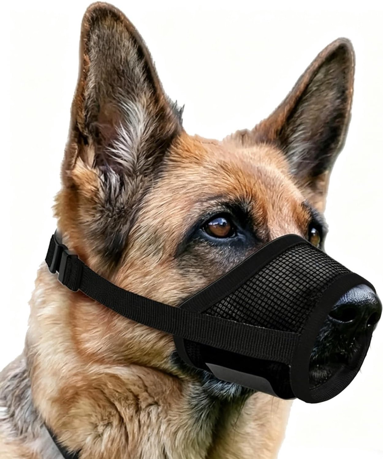 Muilkorf voor honden S - zachte mesh-muilkorf - verstelbaar en comfortabel - ideaal voor drinken en trainen - Vemera