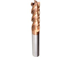 Schachtfrees Ø6,5 x 20 mm - VHM TiSiN 55 HRC - 4 snijkanten - ideaal voor roestvrij staal en titanium - m-winkel