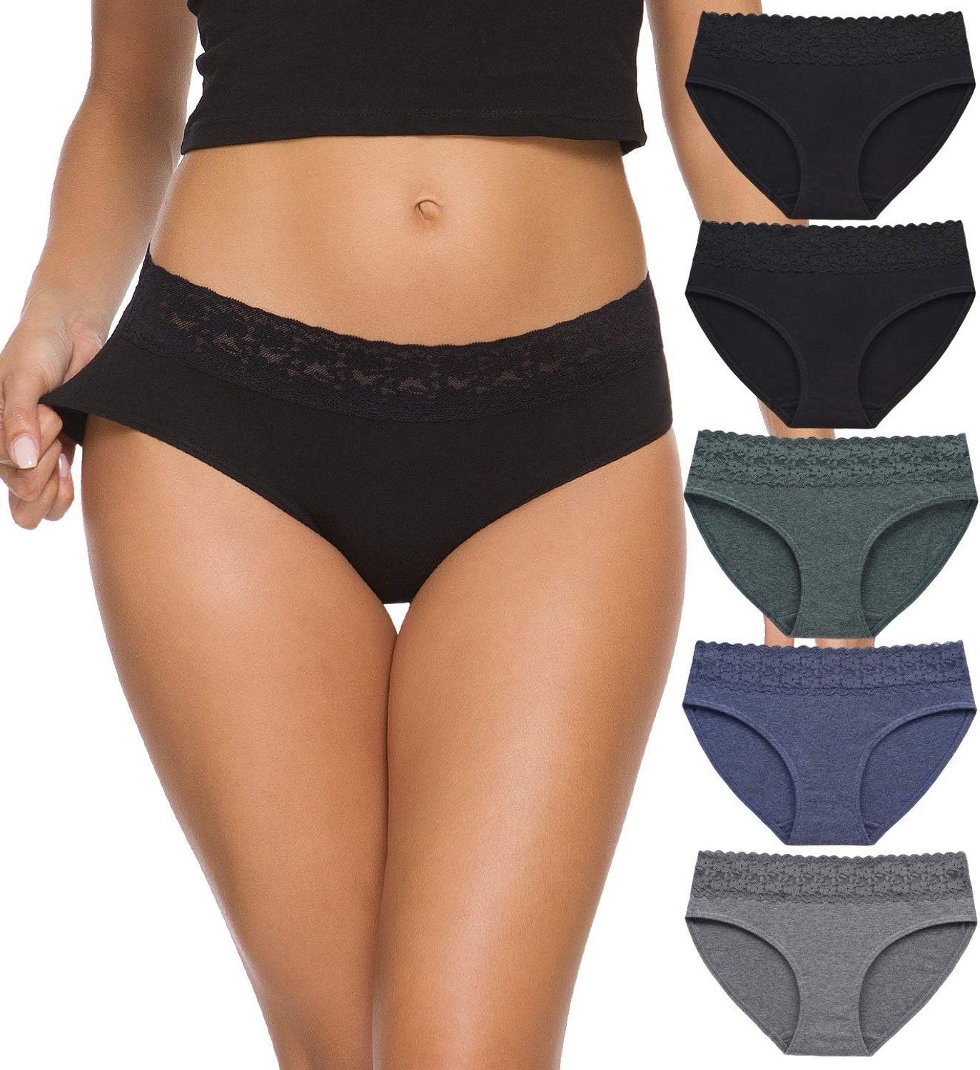 Slips, katoen, 5-delige set